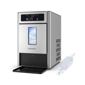 Countertop Nugget Ice Maker with Ice Scoop and Water Tray