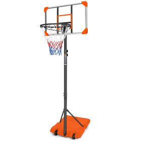 Portable Basketball Goal System with Stable Base and Wheels