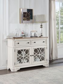 ACME Florian Server, Oak & Antique White Finish DN01656