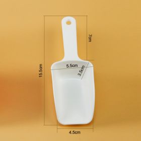 Plastic Ice Block Shovel Flour Food Candy Scoop Coffee Beans Bar Ice Scraper Corn Grain Spoon Kitchen Storage Buffet Gadgets (Color: White)