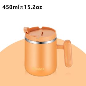 1pc; 304 Stainless Steel Insulation Cup; Large Capacity Water Cup (Color: Orange)